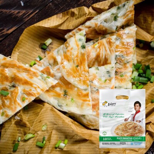 LIANG PUFF PARATHA (CHIVES) 10PCS (90Gx10PCx8PKT) LIANG PUFF PARATHA (CHIVES) 10PCS (90Gx10PCx8PKT)
